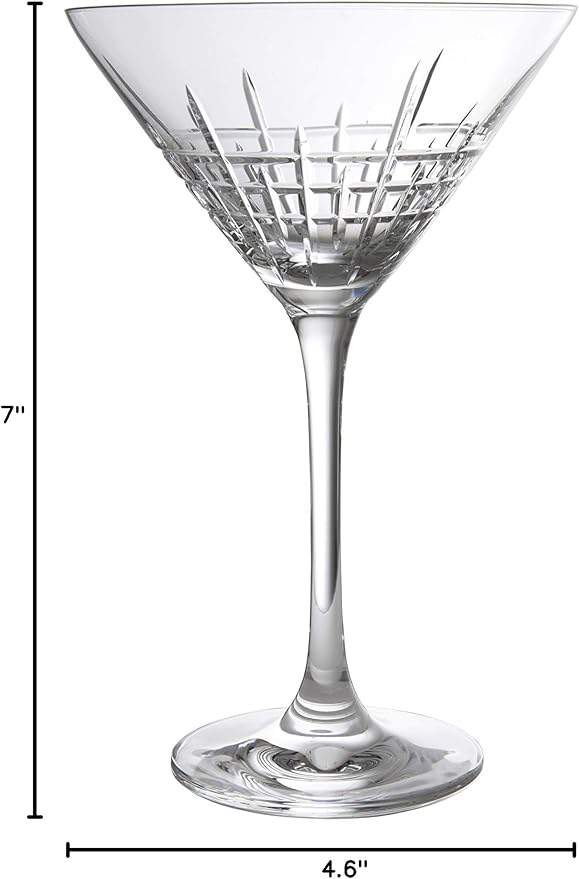 Schott Zwiesel Tritan Crystal Glass Distil Barware Collection Aberdeen Martini Cocktail Glasses (Set of 6), 8.5 oz, Clear
