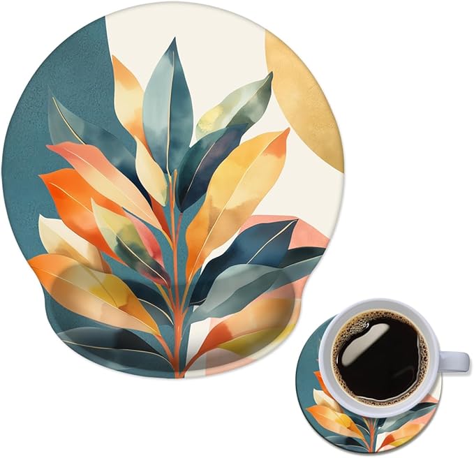 Ergonomic Mouse Pad with Memory Foam Wrist Rest Support Design,Relieve Wrist Pain Mousepad,Non-Slip Base for Laptop,Computer,Office Desk Accessories,Carpal Tunnel,Aesthetic Design