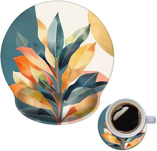 Ergonomic Mouse Pad with Memory Foam Wrist Rest Support Design,Relieve Wrist Pain Mousepad,Non-Slip Base for Laptop,Computer,Office Desk Accessories,Carpal Tunnel,Aesthetic Design