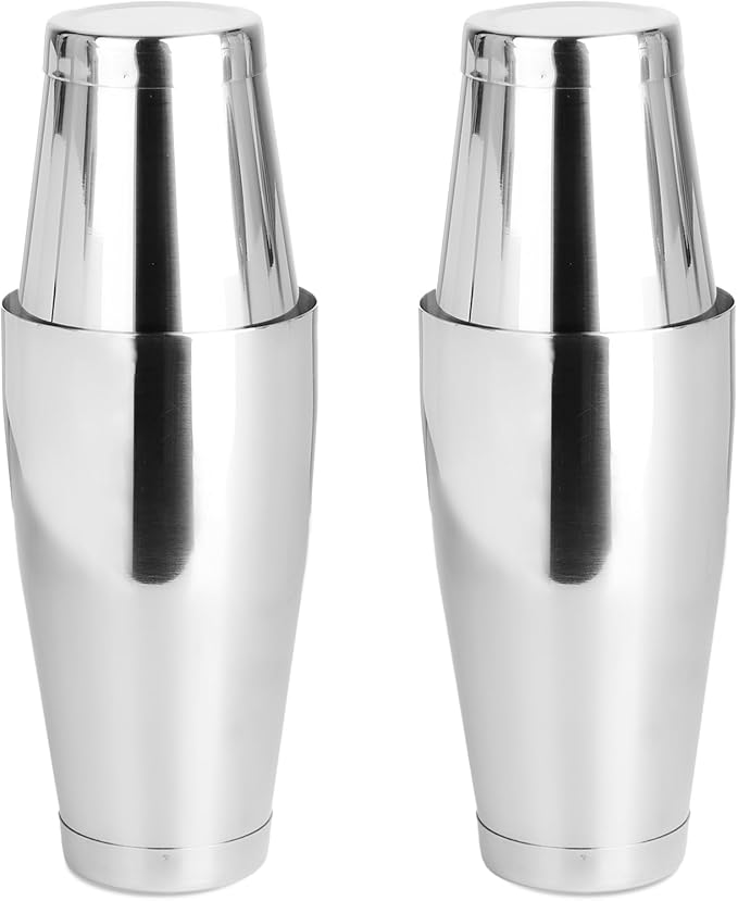 4 Pcs Bar Cocktail Boston Cocktail Shaker Martini Shaker Mixer Basic Tool Cocktail Set Stainless Steel Bar Shaker for Bartender