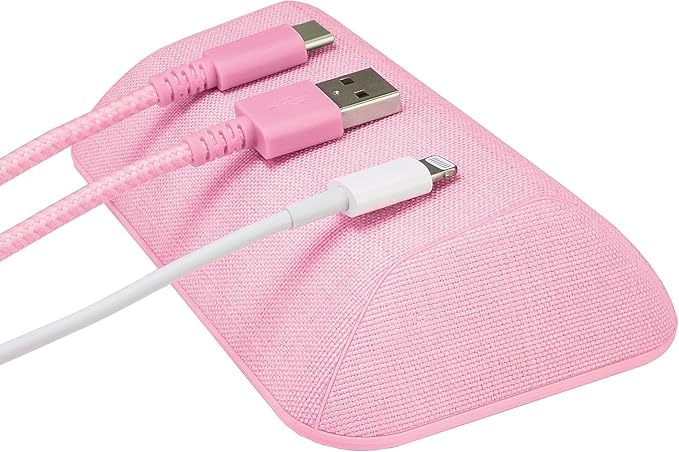 Smartish® Magnetic Cord Holder - Bigger Cable Wrangler Organizer with Magnet Clips for Charger Management on Desktop, Nightstand, or Side Table - Holds 6+ Cables - I'm Blushing