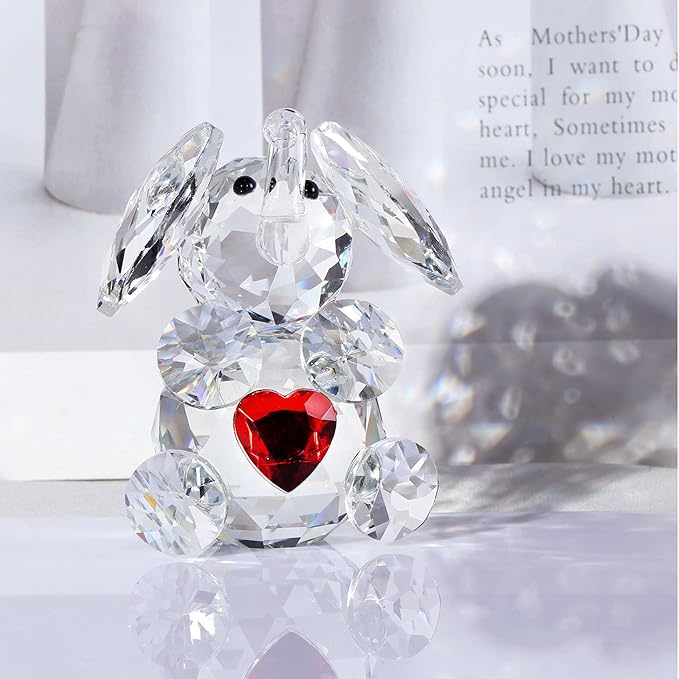 YWHL Cute Crystal Elephant Gifts for Women, Handmade White Elephant Gift Ideas, Small Drunk Animal Decor, Figurine Collection for Home Decoration