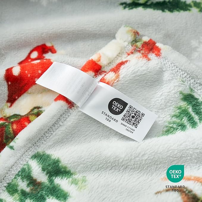 Cozy Bliss Gnome Throw Blanket Christmas Blanket Warm Plush Throw Blanket,Ultra Soft Cozy Blanket for Couch,Sofa and Bed(Xmas Gnome in Sleigh,50"x60")
