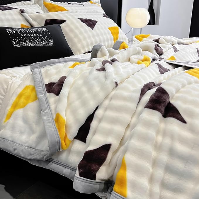 Fleece Bed Blankets Queen Size - Soft Lightweight Plush Fuzzy Cozy Luxury Blanket Microfiber Throw for Couch Bed,All-Season Breathable,80x90 Inches