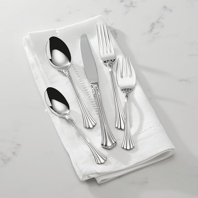 Reed & Barton Allora 5Pc Flatware Place Setting, 5 Piece, Silver