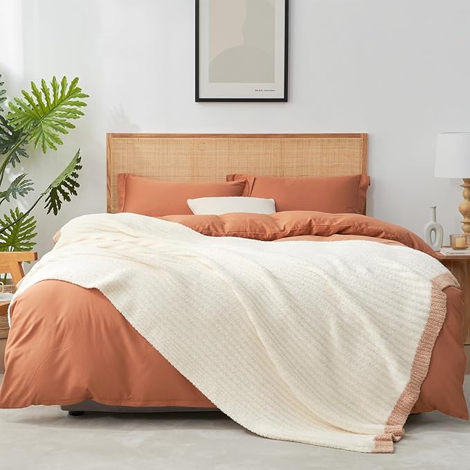 Snuggle Sac Fluffy Ribbed Cream Blanket Twin Size, Soft Luxurious Knit Throws, Fuzzy Plush Microfiber Blankets for Couch, Sofa, Bed, Cream, 60x80 inches