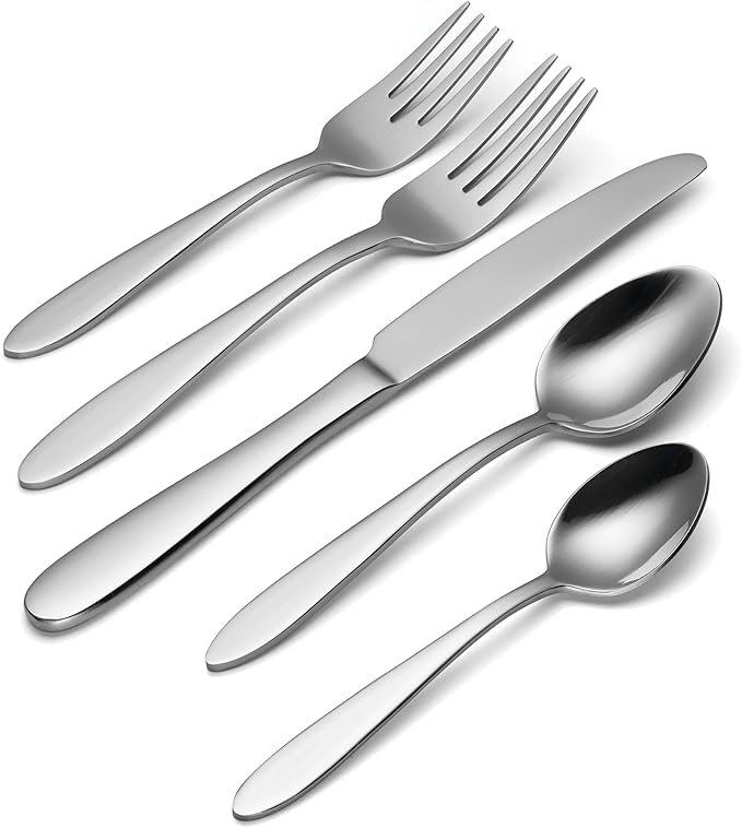 Oneida Mooncrest 65-Piece Flatware Set, Service for 12 Silver