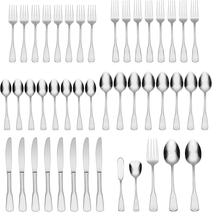 Oneida Colonial Boston Flatware Set | Stainless Steel | Service for 8 | 45-Piece, Pack of 3