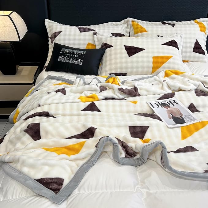 Fleece Bed Blankets Twin Size - Soft Lightweight Plush Fuzzy Cozy Luxury Blanket Microfiber Throw for Couch Bed,All-Season Breathable,60x80 Inches