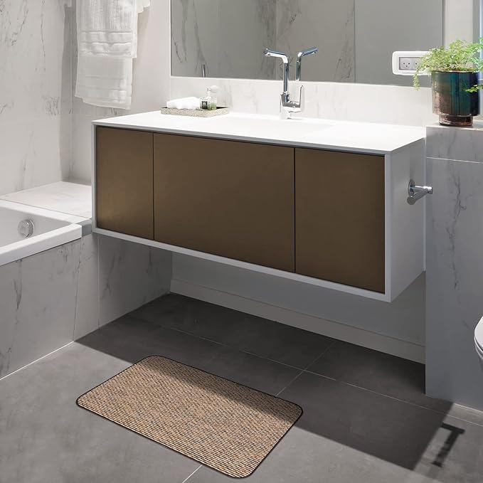 House, Home and More Skid-Resistant Carpet Indoor Area Rug Floor Mat - Black Ripple - 3 Ft X 5 Ft - Non Slip Rubber Backing, Stain Resistant, Dog Friendly, Living Room Bedroom Kitchen Entryway