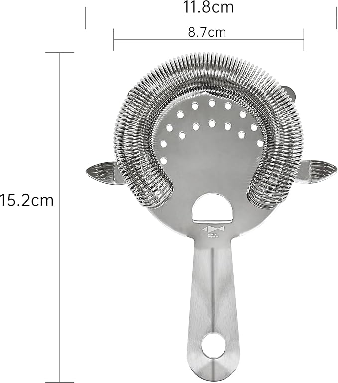 SKY FISH Barware Set 3-Piece Stainless Steel Bartender Kit - Cocktail Shaker, Jigger with Measurements, Hawthorn Strainer - Suit for Home Bars & Professional Mixologists
