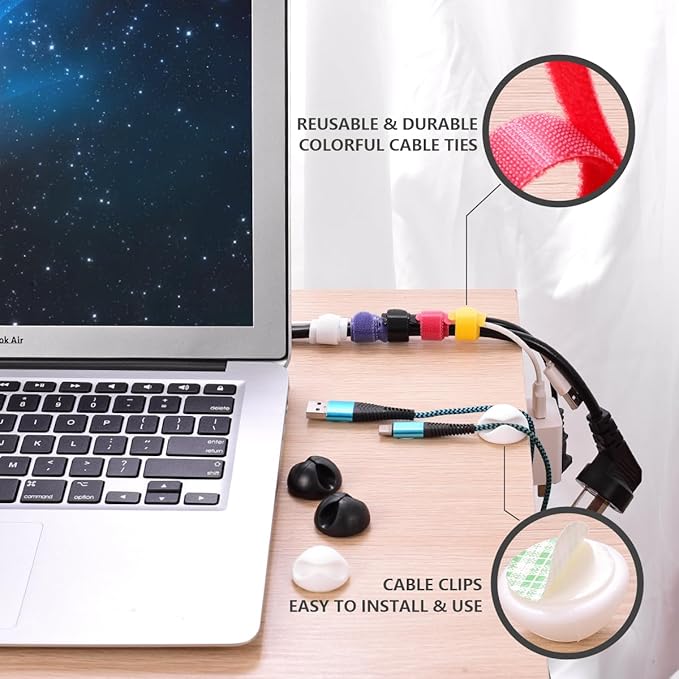 Cable Management Box - Large Cable Organizer Box to Hide Wires & Power Strips, TV & Desk Computer Wires, Cord Organizer Box for Home & Office, Black