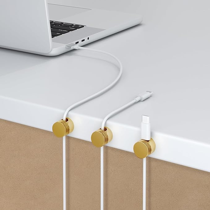 3PCS Cord Holder for Nightstand, Computer Cord Organizer for Desk, Appliance Cord Organizer, Stick-On Cable Clip for Charger, Laptop, USB, Headphones, Wire Management Set