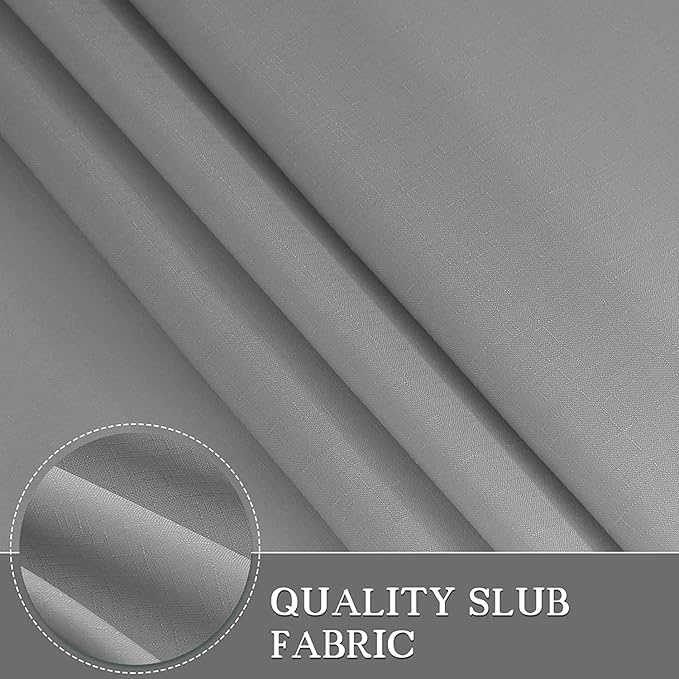 Grey Shower Curtain 60 x 72 inch Grey White Ombre Shower Curtain for Bathroom Decor, Gray Bath Curtains for Men Washable