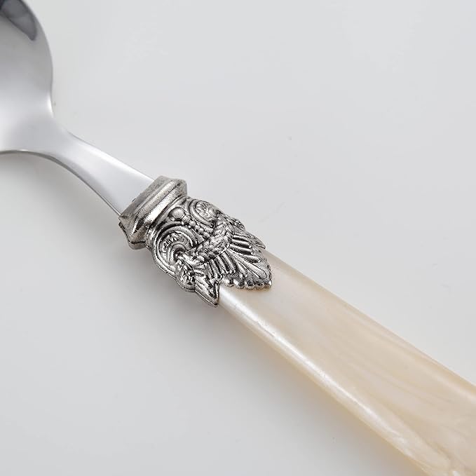 REVERIE Collection 18/10 Stainless Steel Vintage Flatware set,Sliverware set,Dishwasher safe (40, Champagne)