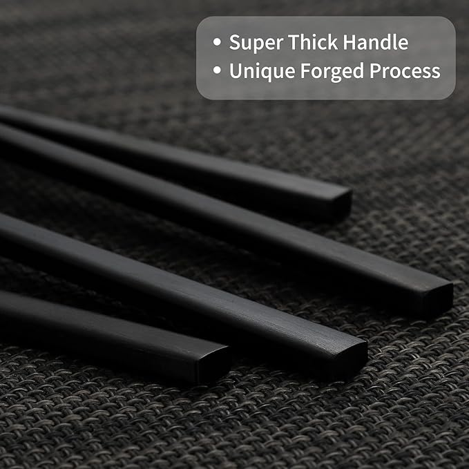 40-Piece Black Silverware Set, Rectangular Flatware Set for 8, Matte Polished Stainless Steel Cutlery Set, Food-Grade Utensils Set, for Home Kitchen Restaurant, Dishwasher Safe