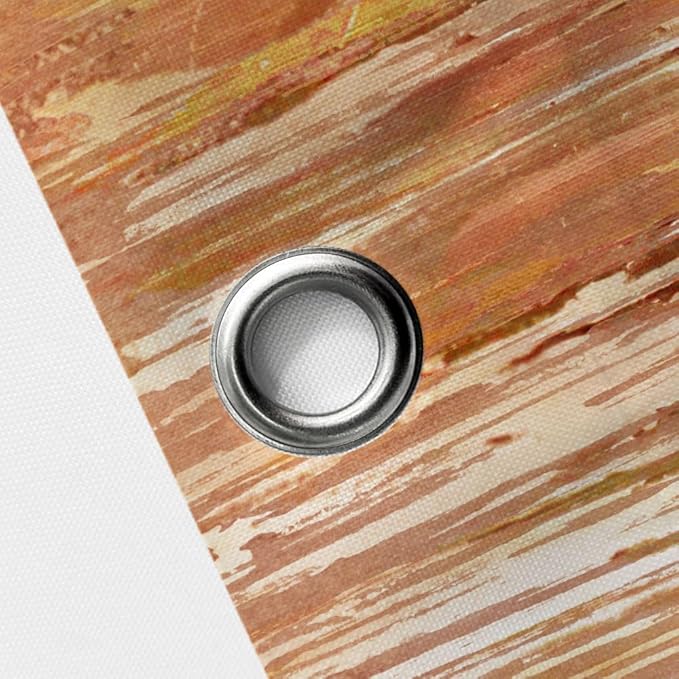 JAWO Orange Abstract Shower Curtain, Orange Autumn Fall Modern Oil Painting Vintage Shower Curtain Bohemian Bathroom Decor, Waterproof Washable Bath Curtains with Hooks