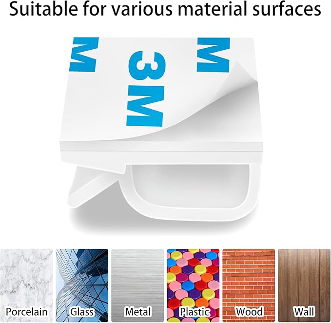 65 Pcs Cable Clips, Adhesive Cable Organizer Cord Holder Wire Clip Wire Management Self Adhesive Hooks Wire Holder for Office, Home(White, 65PCS-Large)