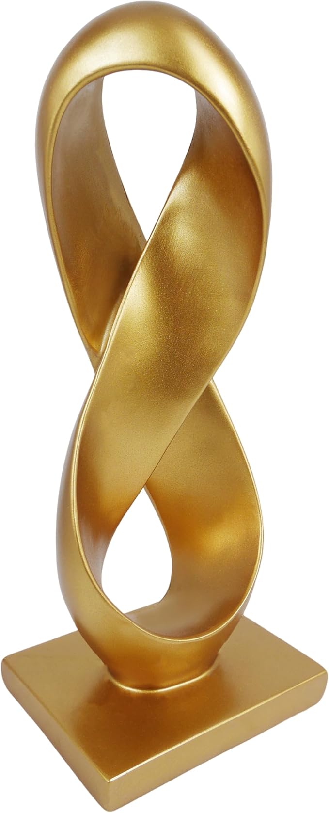SIMON'S SHOP Modern Statue for Living Room Bedroom Entryway Gold Abstract Centrepiece Infinity Loop Knot Sculpture