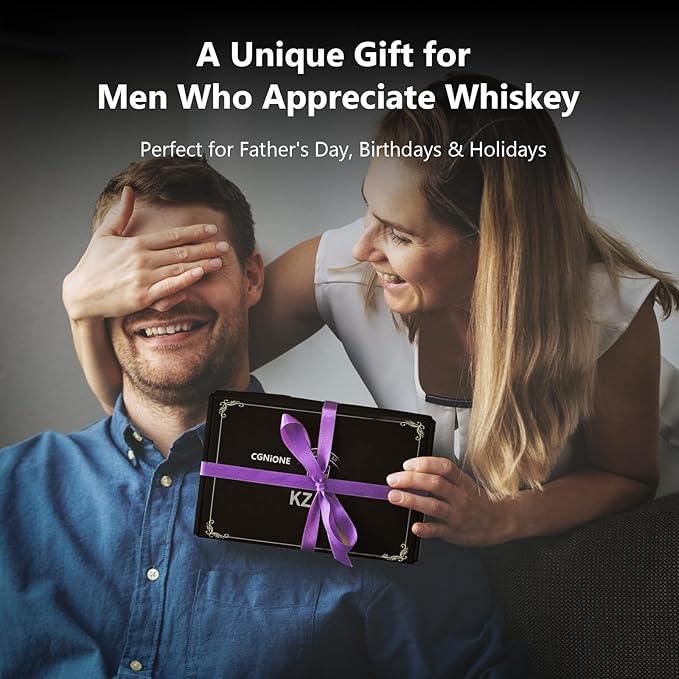 Electric Whiskey Smoker Kit with RGB Light, Built-in Lighter, Rechargeable Cocktail Smoker Kit with 6 Wood Chips, Old Fashioned Drink Smoker for Bourbon, Whiskey Gifts for Men (Black)