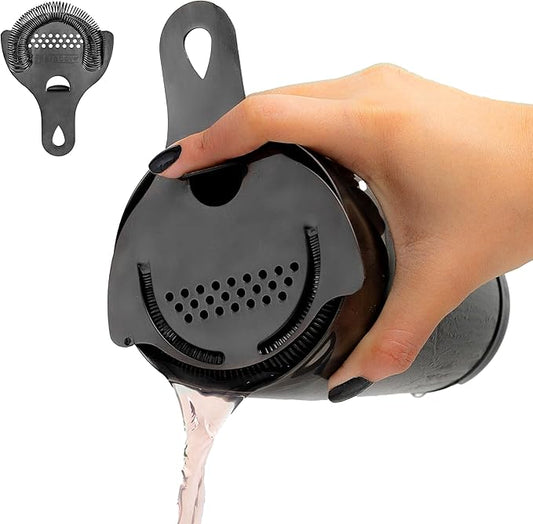 A Bar Above Black Hawthorne Strainer Cocktail, Bar Strainer Cocktail, with High-Density Spring, Mirrored Drink Strainer, Cocktail Strainer, for Boston Shakers and Mixing Glasses