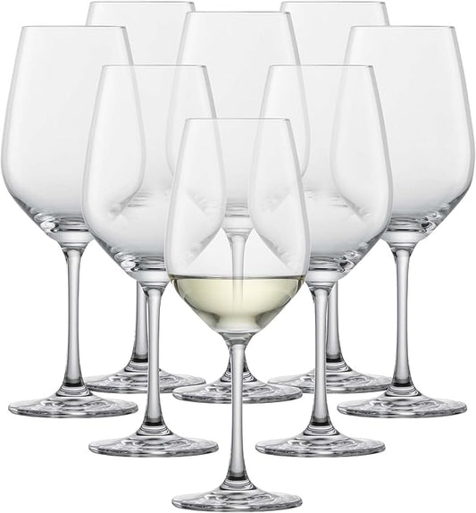 SCHOTT ZWIESEL Forté White Wine Glasses (Set of 8), Wine Glasses for White Wine, Dishwasher-Safe Machine-Made Tritan Crystal glasses, Made in Germany (9.5 Ounce)