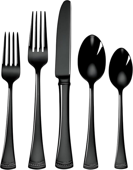 Lenox 893677 Portola Black 20-Piece Flatware Set