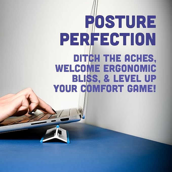 Steepy Portable Laptop Stand for Desk – Adjustable Height, & Portable Laptop Holder – Ergonomic Computer Stand for Cooling & Comfort – Slip-Proof, Sturdy Design – Universal Fit for 13-17 Inch Devices