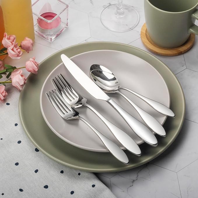 Alata Emma 40-Piece Plain Silverware Set
