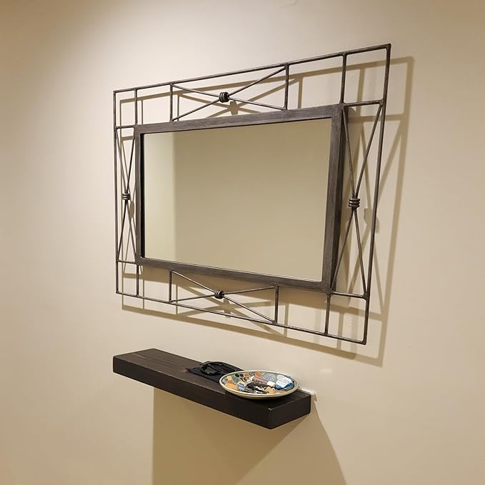 joelsantiques 36 Inch Wooden Floating Shelves for Wall - 36x6x2 in - Made of Natural Wood - Long Heavy Duty Rustic Wall Shelves for Bedroom - Perfect for Living Room, Kitchen - Mocha