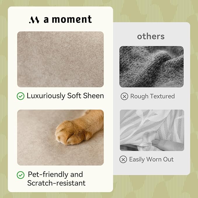 a moment Pack of 2 Ivory Stain-Resistant Throw Pillow Covers Pet-Friendly Pillowcases Cushion Covers for Sofa Couch Bed Outdoor Waterproof 12x20 Inch