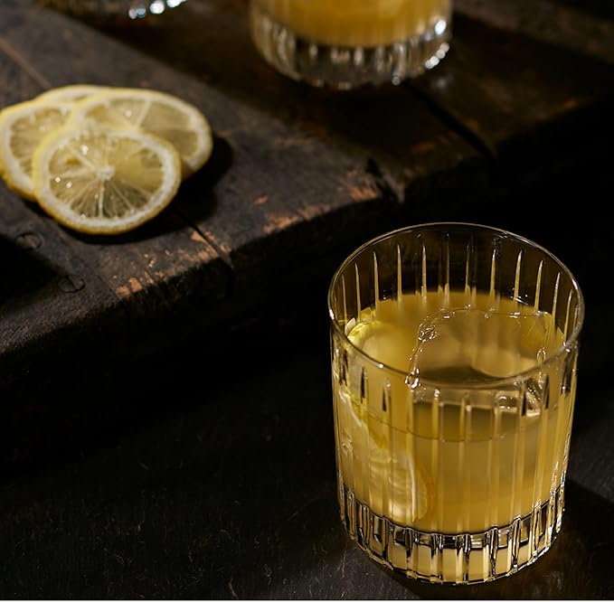 Whiskey Glasses Set of 2 - Clear Shot Glasses Bar - Crystal Tumblers for Drinking Scotch Bourbon Whisky Cocktail Cognac Vodka - Premium Quality Drinking Glasses - Best Idea for Christmas Gift – 10oz