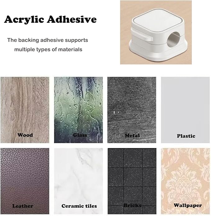 10 Pack Cord Organizer, Magnetic Cord Holder, Cable Clips for Desk, Adhesive Cable Management Wire Keeper for Nightstand, Home, Office, Desktop, Car, Wall (White)