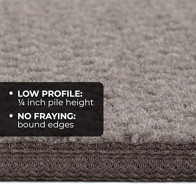House, Home and More Skid-Resistant Carpet Indoor Area Rug Floor Mat - Gray - 3 Ft X 5 Ft - Non Slip Rubber Backing, Stain Resistant, Dog Friendly, Living Room Bedroom Kitchen Entryway