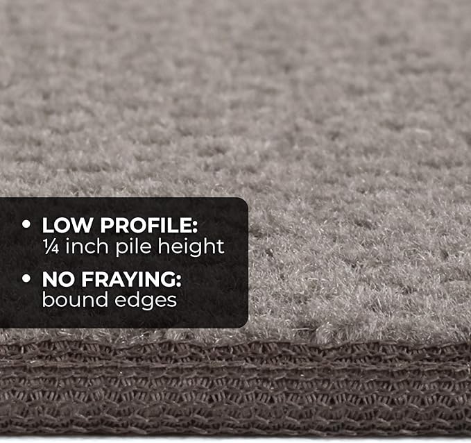 House, Home and More Skid-Resistant Carpet Indoor Area Rug Floor Mat - Gray - 4 Ft X 6 Ft - Non Slip Rubber Backing, Stain Resistant, Dog Friendly, Living Room Bedroom Kitchen Entryway