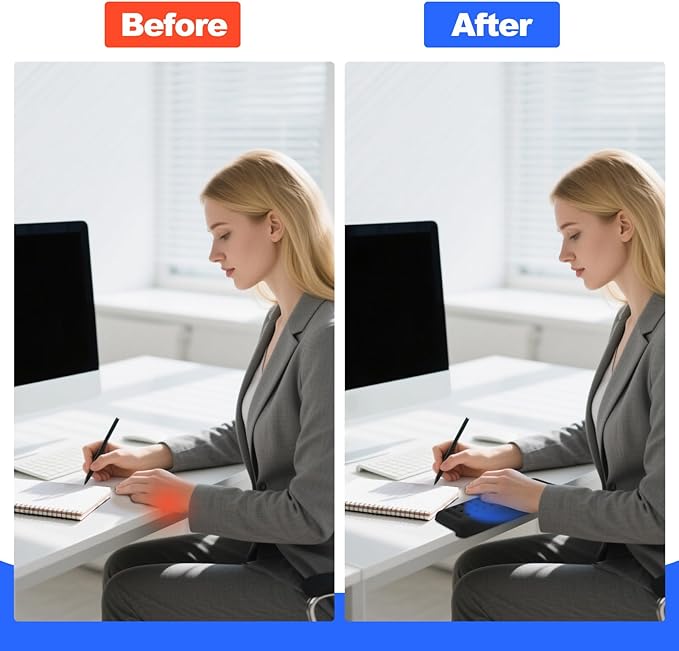 Pack of 2 L-Shaped Desk Edge Rests, Ergonomic Elbow Pads Non-Slip Elbow Cushion, Memory Foam Wrist Rests Cushion for Elbow Fatigue Relief in The Office, Home and Classroom