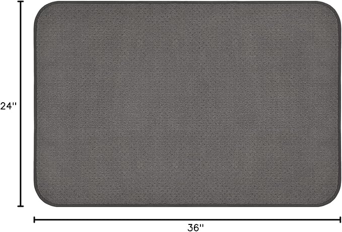House, Home and More Skid-Resistant Carpet Indoor Area Rug Floor Mat - Gray - 2 Ft X 3 Ft - Non Slip Rubber Backing, Stain Resistant, Dog Friendly, Living Room Bedroom Kitchen Entryway
