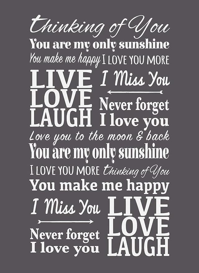 Chanasya Premium I Love You Gift Throw Blanket - for Love Support Thinking of You Message Birthday Blanket - for Couple Best Friend Women Girlfriend Boyfriend Bestie Sister- Dark Gray