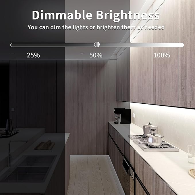 COB LED Strip Lights 6000K 16.4ft DC 24V Dimmable White Flexible LED Tape Light for Bedroom, with Remote and app Control LED Tape Lights,for DIY Home Decoration