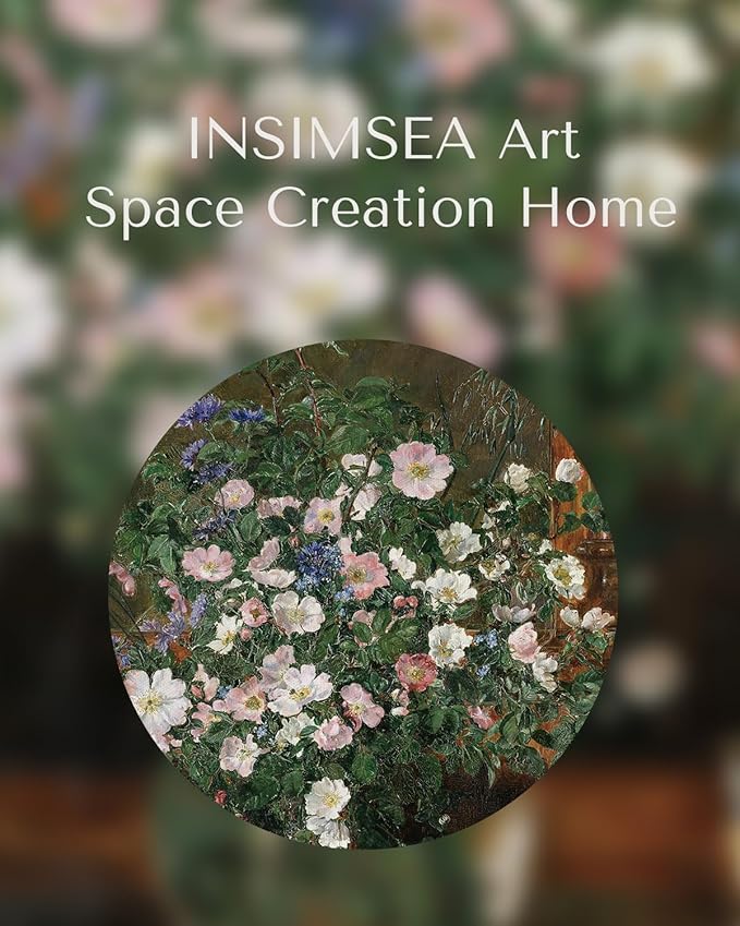 InSimSea Framed Canvas Wall Art, Flowers Wall Art for Living Room & Bathroom - Vintage Oil Painting, Print Home Decor - Wild Flowers (10"x12")