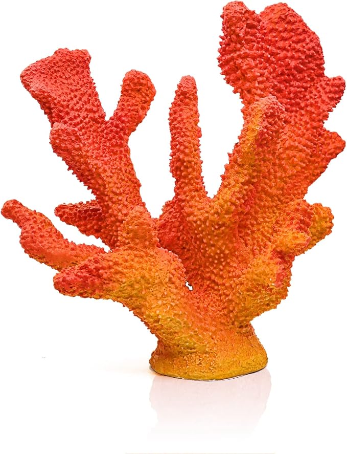 Accessoryway Orange Shades Artificial Beach Coral Coastal Decor Resin Statue Nautical Decorations Hawaiian Beach Home Bedroom Party Centerpieces for Tables-8.2
