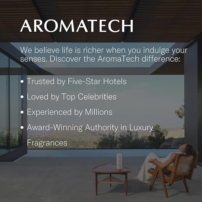AromaTech White Tea Aroma Essential Oil Blend: Luxury Hotel Inspired Aromatherapy with White Tea, Orange & Palo Santo for Ultrasonic Diffusers & Nebulizers - 0.3 fl oz, 10 mL