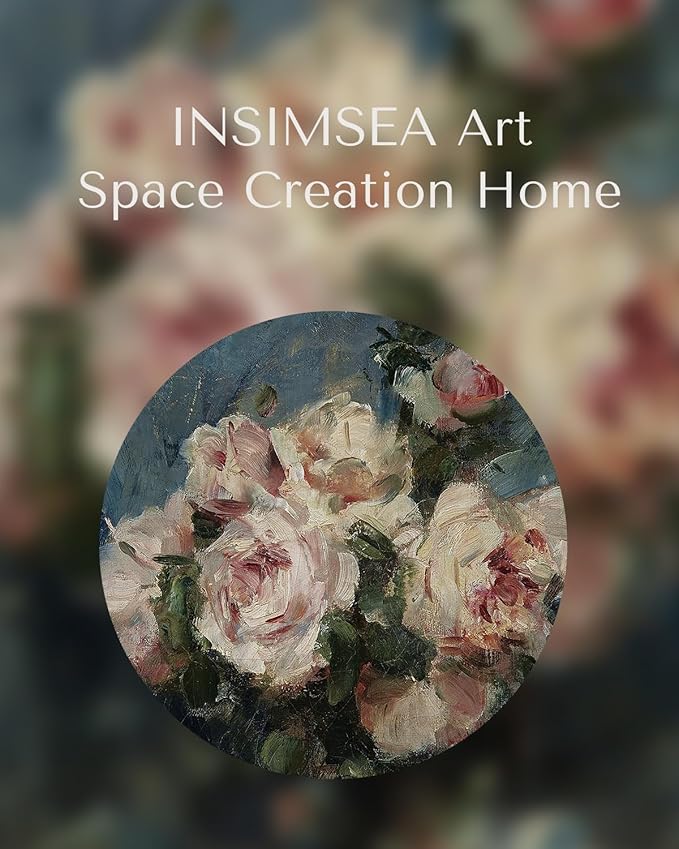 InSimSea Framed Canvas Wall Art of Bedroom Decor - Vintage Floral Flower Wall Decor, Botanical Art Work Paintings Room Decor Home Decor Living Room Bedroom Bathroom 12x16In