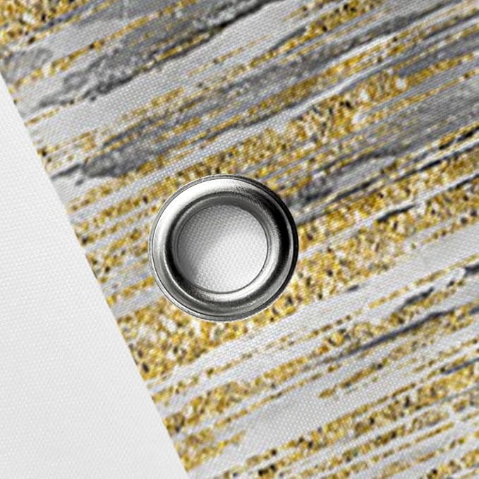 JAWO Abstract Shower Curtain, Modern Aesthetic Stripe Shower Curtain Set 36 X 72 Inches with 12 Hooks for Bathtub Bathroom Gray Purple Contemporary Abstract Painting Fabric