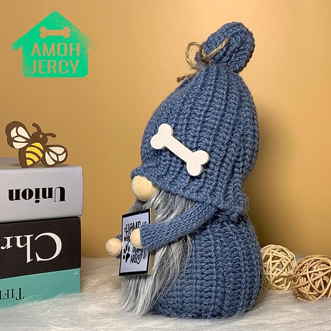 Dog Lover Gnome – Handmade Scandinavian Decor | Cute Puppy-Themed Gnome for Home & Office