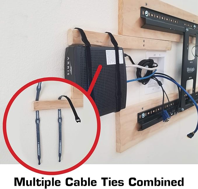 Reusable Cable Ties 1/2" x 8" for Cable Management and Organizing Cords - 30 Pack Bundled with 2 Bonus Cinch Straps (Green)