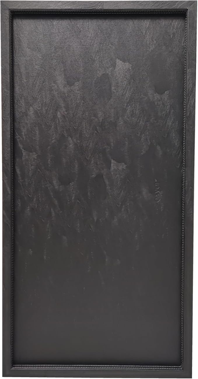 35 * 18 inches High-End Light Luxury Leather Rectangle Oversized Service Tray for Ottoman Tray, Coffee, Food, Family Dinner, Picnic, Party Essentials (Black, 35 * 18 inch)