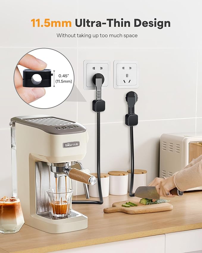 6 Pack Magnetic Cable Clips+2 Sheets (20 Lables) Cute Self-Adhesive Sticker Lables, 11.5mm Ultra Slim Smooth Adjustable Cord Organizer, Under Desk Cable Management for Home/Office/Kitchen/Nightstand