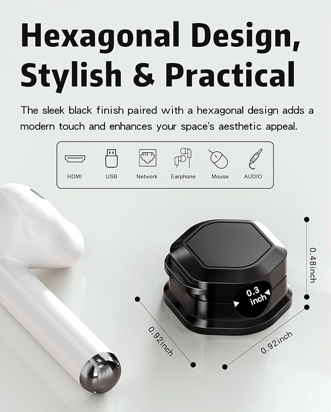 8 Pack Magnetic Cable Clips Cord Organizer-Adhesive Wire Holder, Under Desk Cord Holder Keeper for Home Office Desk Phone Car Wall Desktop Nightstand Cabinet