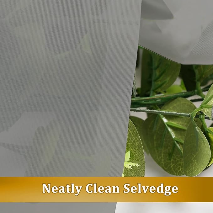 Aiyufneg 2 Panels Grey Sheer Valance - Short Fresh Sheer Curtain Valances for Windows Basement Semi Sheer Valances for Kitchen Window, Dual Rod Pocket (Grey, 40 by 14 Inches Long)